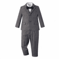 thumbnail image 1 of ETHAN Elegant Boys Slim Fit Suit Boys Suit Formal Suit Plaid Colorful Navy Blu Size 6 Years, 1 of 7