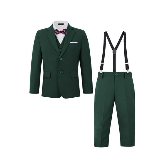 ETHAN Emerald Green Handsome Toddler Boys Wedding Suit Emerald Green Little Boys Suit Dresses Size 4