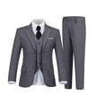 thumbnail image 1 of ETHAN Kids Suit for Boys Outfit Wedding Clothes Slim Fit 5 Piece Boys Formal Outfit Gray Size 3T, 1 of 8