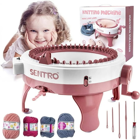 ETHAN Knitting Machine 48 Needles DIY Knitting Weaving Loom Machine with Row Counter, Knitting Board Rotating Double Knit Loom Machine Kits for Adults and Kids