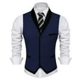 thumbnail image 1 of ETHAN Men's Suit Vests Dress Blue Suit for Men Formal Vest Elegant Victorian Vest Men Size L, 1 of 8
