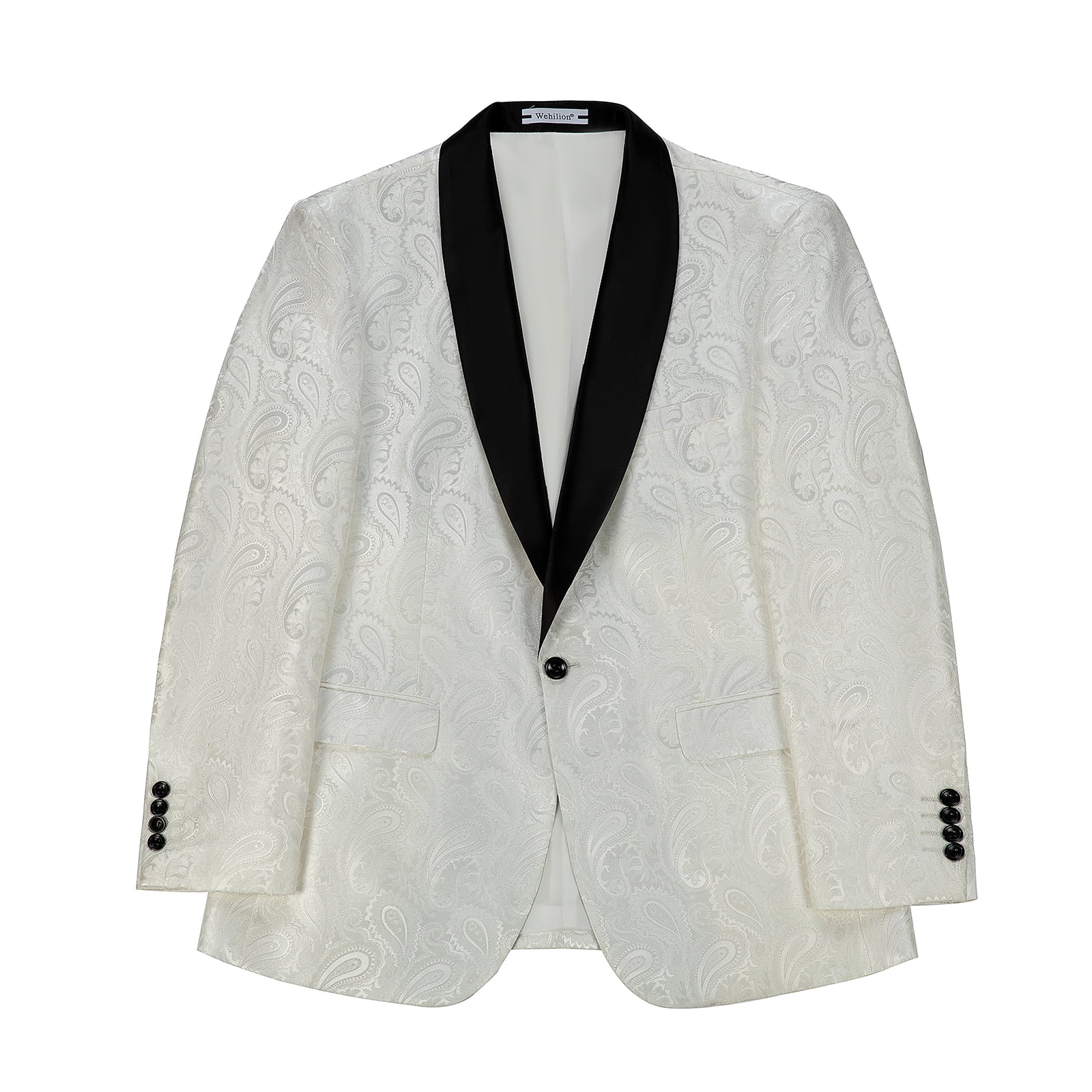 Mens Blazer - Paisley Blazer - Prom Blazer - White Prom Tuxedo main image 1