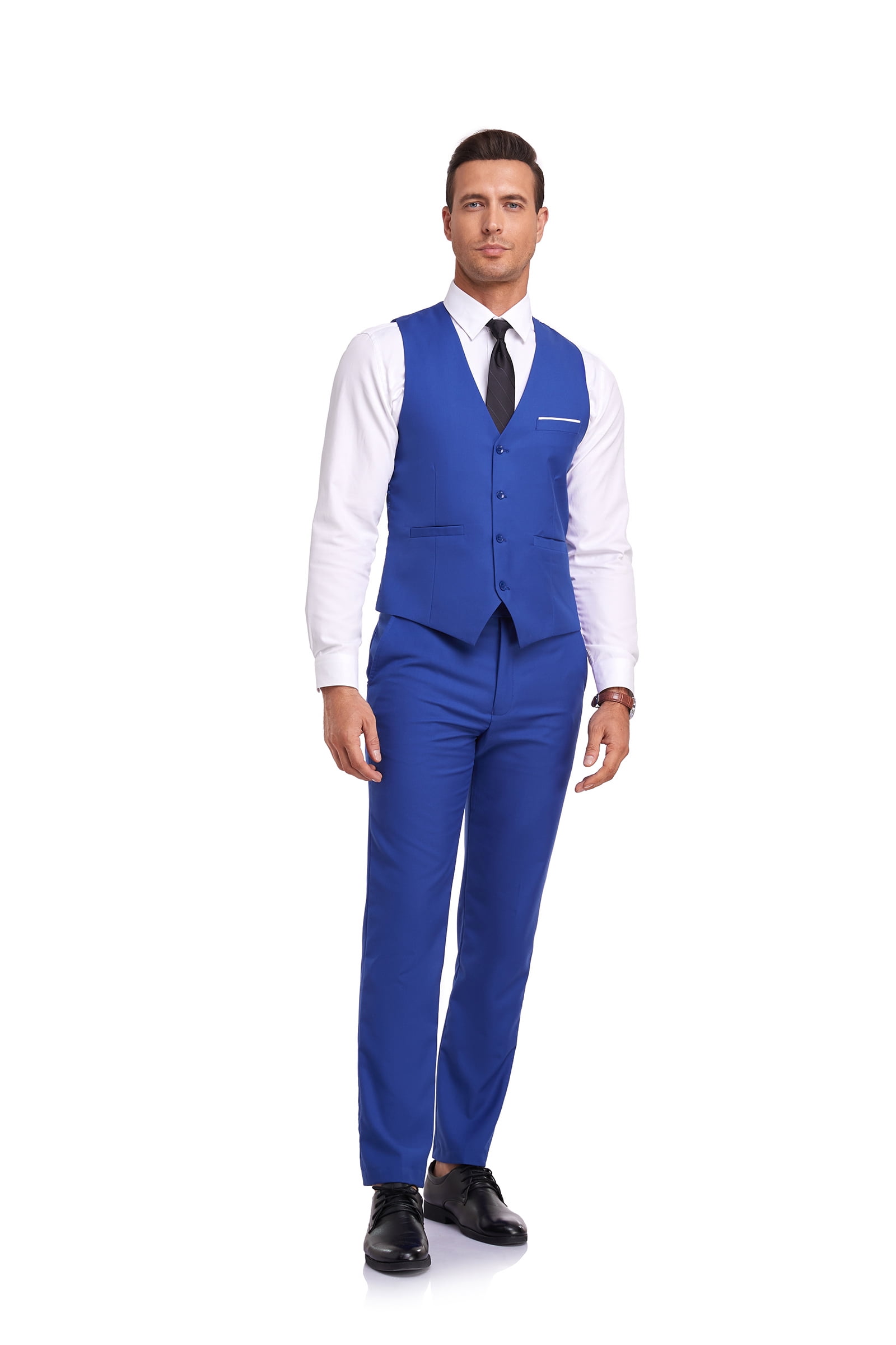 ETHAN Mens Formal Suit for Men Slim Fit Casual Royal Blue Dress
