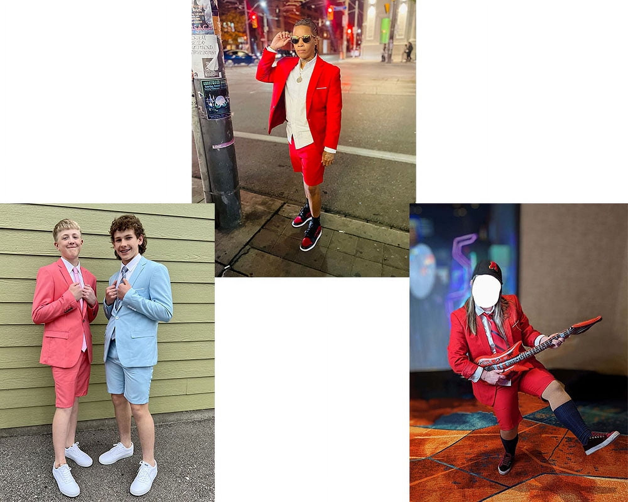 ETHAN Mens Shorts Suits 2 Piece Suit Slim Fit Two Button