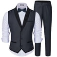 thumbnail image 1 of ETHAN Mens Suits Slim Fit Formal Suit for Men Casual Dark Grey Dress Pants for Men XXXL, 1 of 8