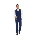 thumbnail image 1 of ETHAN Navy Blue Suit for Men Slim Fit 2 Piece Business Suit for Men Size S, 1 of 8