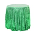 thumbnail image 1 of ETHAN Sequin Tablecloth Round Sparkly Table Linen for Wedding Birthday Party Christmas Green 72 Inch, 1 of 7