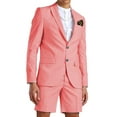 thumbnail image 1 of ETHAN Teens Suits Slim Fit 2 Piece for Summer Beach Wedding Two Button Blazer and Short Pants Set for Prom XXS, 1 of 10