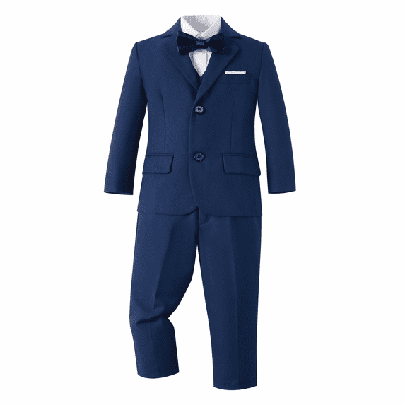 ETHAN Toddler Boy Suit Colorful Formal Suits 5 Piece Slim Fit Dresswear Suit Set Size 2T