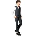 thumbnail image 1 of ETHAN Traje Para Niños Elegantes Boys Suits for Wedding Prom Formal Dress Suit Set Complete Outfit Dark Grey Size 5, 1 of 9