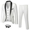 thumbnail image 1 of ETHAN Trajes Para Hombres De Vestir Suit for Men Wedding Slim Fit 3 Piece Suits for Mens Tuxedo Prom Party White XL, 1 of 7