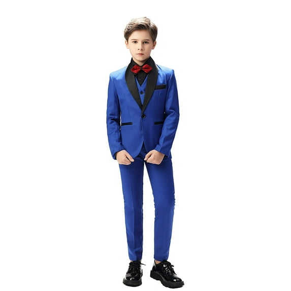 ETHAN Trajes Para NiñOs Elegantes for Teens 4 Piece Slim Fit Suit for Prom Young Boys Suit Size 16