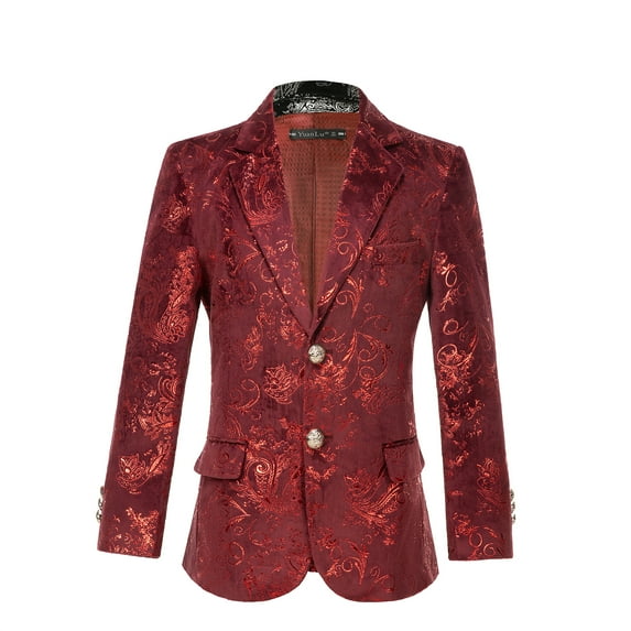 ETHAN Tuxedo for Boys Red Blazer for Boys with Wedding Prom Party Easter Suits for Boys Size 14Y