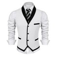 thumbnail image 1 of ETHAN White Mens Vest Casual for Formal Wear Mens Dress Vest Big and Tall Vest for Men XS, 1 of 8