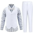 thumbnail image 1 of ETHAN White Suits for Boys 5 Piece Slim Fit Church Set for Wedding Young Boys Suit Size 20, 1 of 8