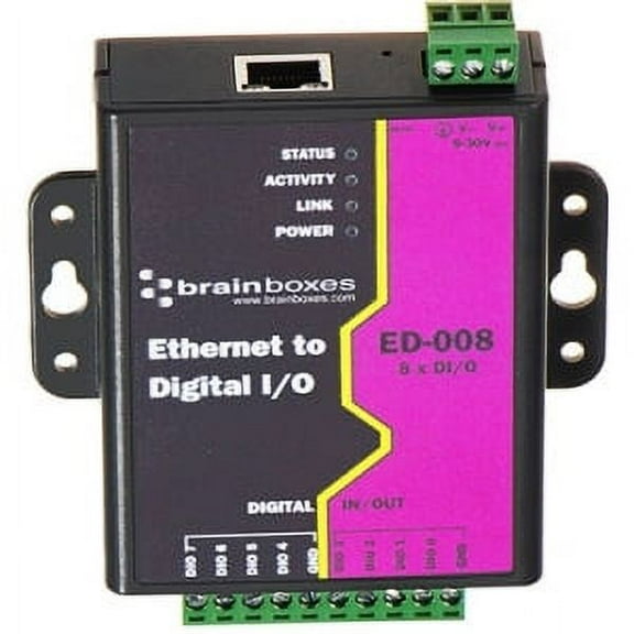 ETHERNET TO 8 DIGITAL IO PORTS 8 DIGITAL INPUT/OUTPUT CHANNELS