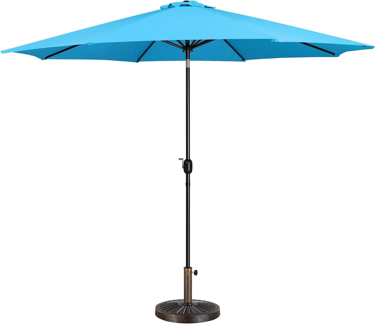 ETHFRF 9FT Garden Table Umbrella with 30lb Base, Patio Market Umbrella ...