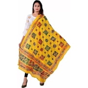 ETHINIC Craft Hub Womens Embroidered Phulkari Jaipuri Rajasthani Dupatta