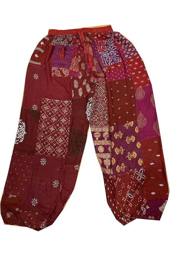 Women's Patchwork Palazzo Pants, Green