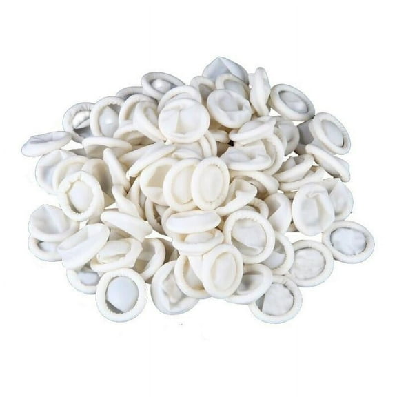 ETHKIA 100 Pcs Non- Finger Cots Finger Cover Rubber Gloves Fingertips Gloves Anti-Static Latex Finger Cot Fingertip Protective Glove White