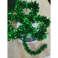 thumbnail image 1 of ETHKIA 12.99 Inch St Patricks Day Shamrock Tinsel Wreaths for Front Door, Shamrock Shaped Hanging Green Tinsel Wire Wreath for Irish Holay Wall Window Party Decor Multicolor, 1 of 7