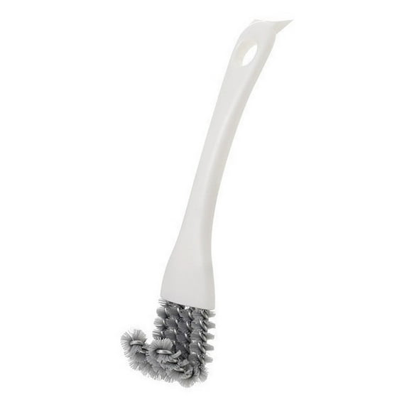 ETHKIA 2 In 1 BBQ Grill Brush with Scraper for Outdoor Grill Grid Cleaning, Multifunctional Material, for Scrubbing Kitchen Ranges, Window Recesses White