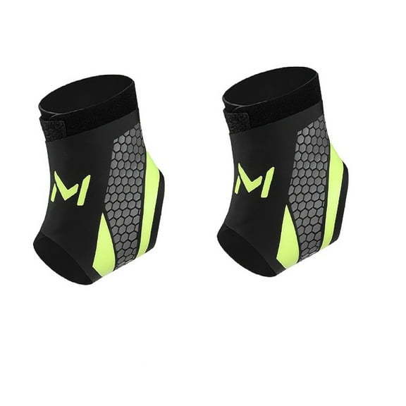 ETHKIA 2 Pcs Lightweight Sports Ankle Brace Compression Support Sprain Breathable Flexible Fit for Basketball Running Fitness Active (Green)