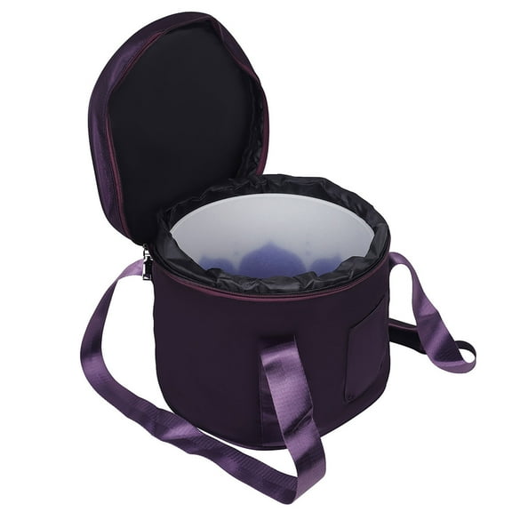 ETHKIA Singing Bowls Carry Case Travel Bag, Multifunctional Padded Thick Sound Bowl Case, Detachable Liners for Travel Camping Dark Purple