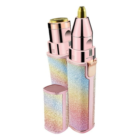 ETHKIA Eyebrow Trimmer & Facial Hair Remover for Women, 2 in 1 Rechargeable Eyebrow Razor Remover & Facial Hair Razor Epilator Face Hair Removal with Built-in LED Light for Lips Nose Body A