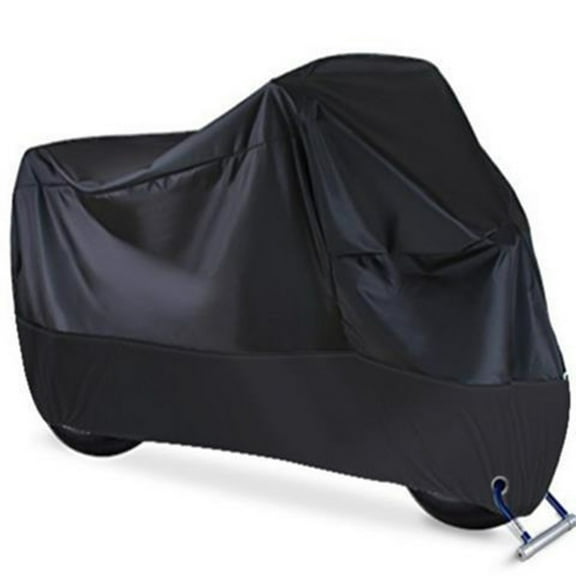 ETHKIA Full Motorcycle Cover, Upgraded Waterproof Durable Motorcycle Hood, Black (230X125X95cm) XL