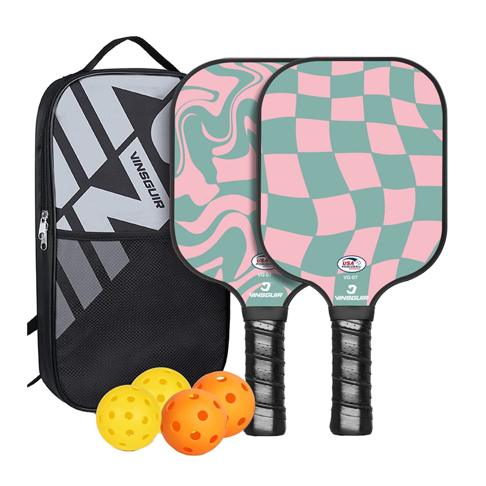 Pick Ball Racket ETHKIA Pickleball Racket Set, Lightweight Fiberglass Pickleball Set ...