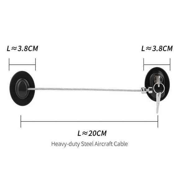 ETHKIA Refrigerator Adhesives Freezer Lock Lock Fridge With With Keys Lock Strong Tools & Home Improvement Kitchen & Bath Fixtures black