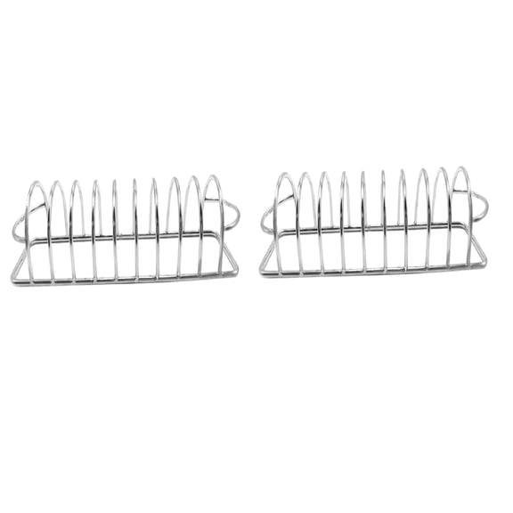 ETHKIA Rib Rack - BBQ Rib for Grill | Stainless Steel Barbecue Grill Rack for Backyard Garden Lawn Picnic Camping Outdoor 2 Pcs