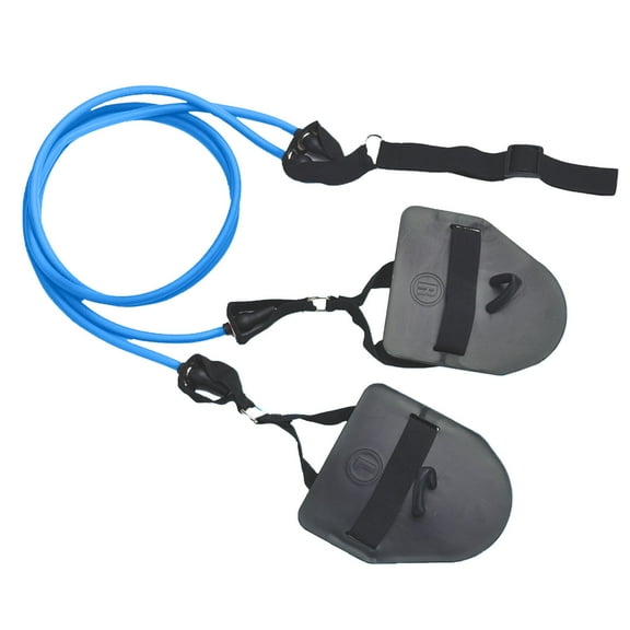 ETHKIA Swimming Arm Strength Trainer Swim Training Belt Women Men Dryland Cord Kids Adults with Hand Paddles Swim Training Equipment C