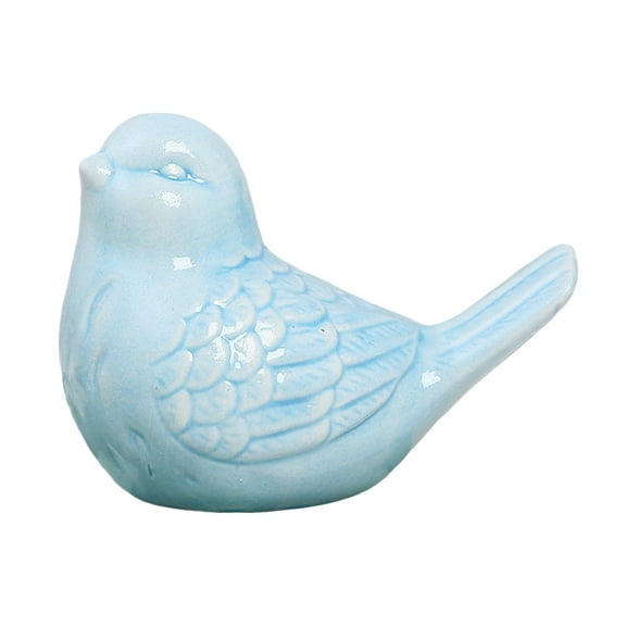 ETHKIA Toilet Screw Cover Cap, Cute Ceramic Birds Toilet Cap for Bottom of Toilet, Decorative Animal Toilet Bolt Cover, Funny Bathroom Decor Blue