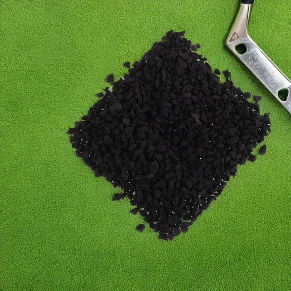 ETHZZLE Black Rubber Pellets for Artificial Turf Filling on Athletic Lawns and Playgrounds