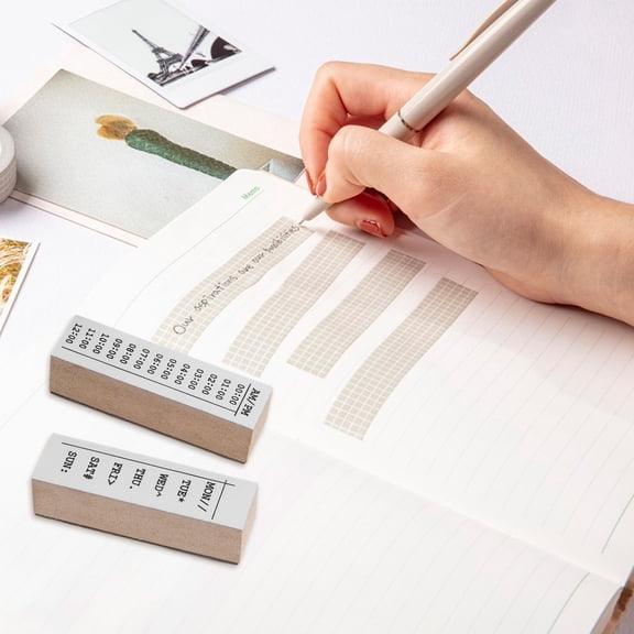 ETHZZLE Decorative Rubber Stamp Set for Task Organizer and Weekly Schedule Planning