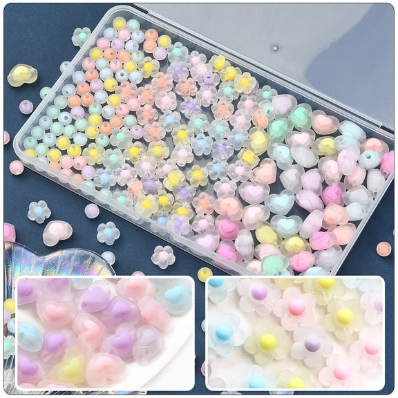 ETHZZLE 1 Box of DIY Accessories Acrylic Mixed Style Loose Beads for Home Decoration and Crafts