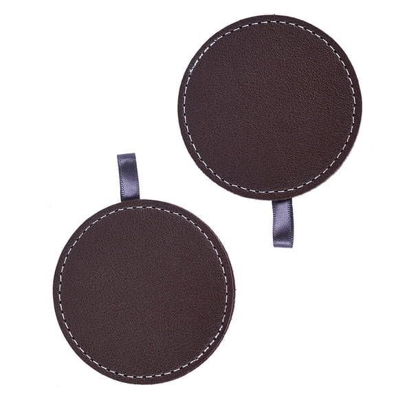 ETHZZLE 1 Pair Coasters for Car Cupholders Brown Faux Prevent Watermarks Daily Use