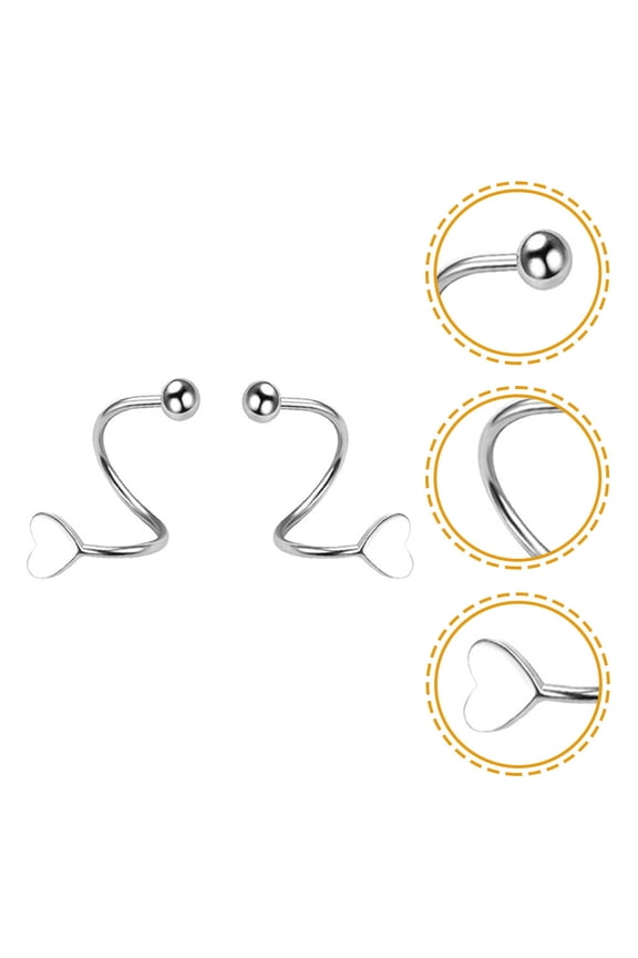 1 Pair Ear Jewelry Heart Cuff for Women Vacation Chic Copper Comfortable to Wear