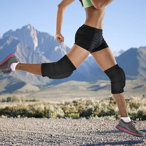 ETHZZLE 1 Pair Knee Pads For Football Black Protective Polyester Fiber Sports Equipment for Fan Gear