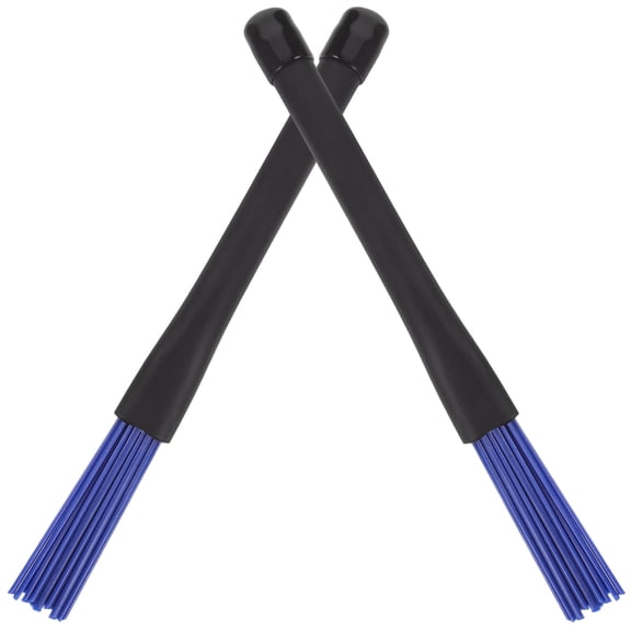 ETHZZLE 1 Pair Nylon Wire Drum Brushes with Non- Plastic Handles for Jazz Drumming