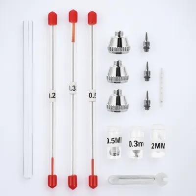 ETHZZLE 10PCS Airbrush Tool Airbrush Nozzle Replacement Parts Stainless Steel for Skilled Users Back to School