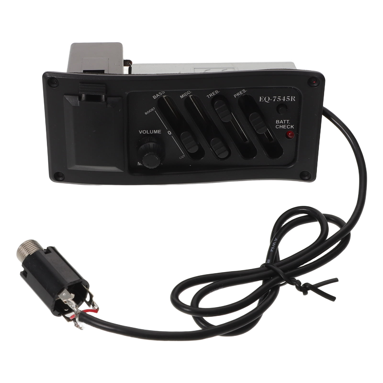ETHZZLE 1Set Piezo Pickup System Black Acoustic Guitar Preamp with Effortless Operation and High Accuracy