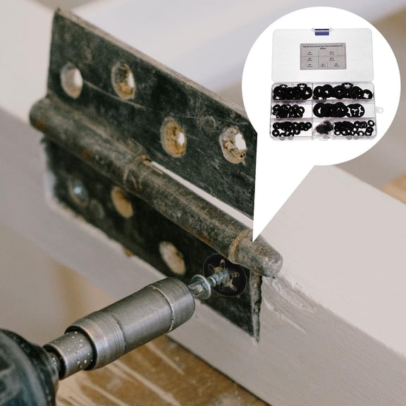 ETHZZLE 1Set Retaining Shaft Snap Rings Manganese Steel with Large Fixed Area