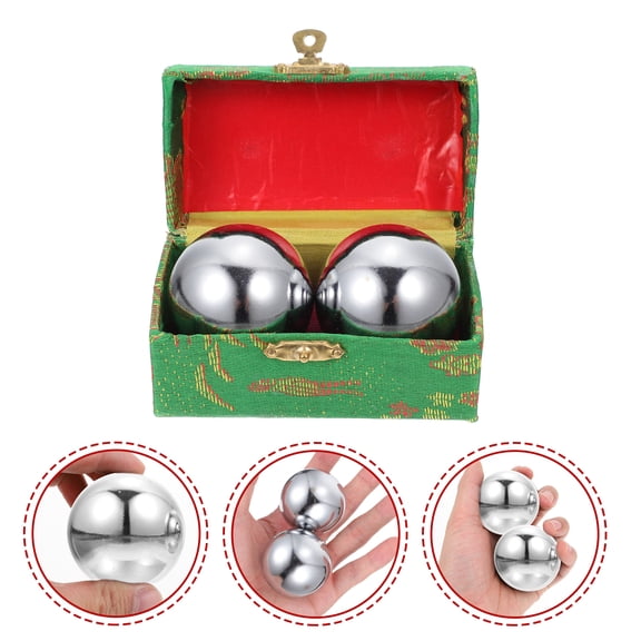 ETHZZLE 1Set Metal Handballs for Hand Exercise and Massage with Assorted Colors for Training