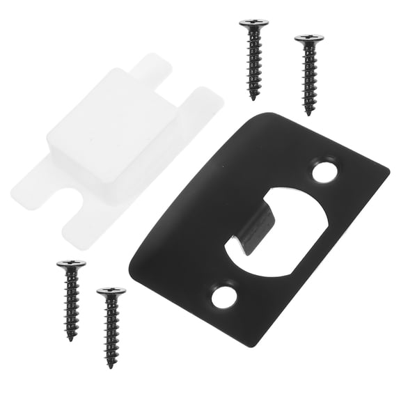 ETHZZLE 1Set Black Door Reinforcement Plate Metal Material for Secure Interior Doors