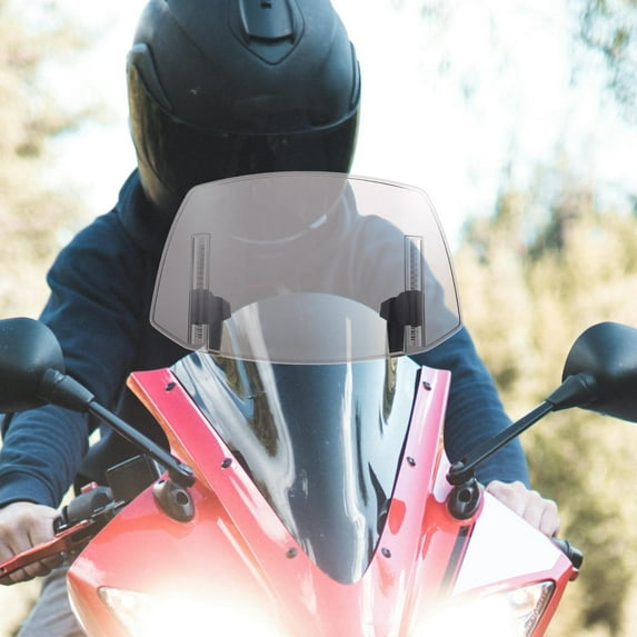 ETHZZLE 1 Set Universal Motorcycle Windshield Retro Style Riding Harsh Weather Conditions 11.0x6.9x0.1in