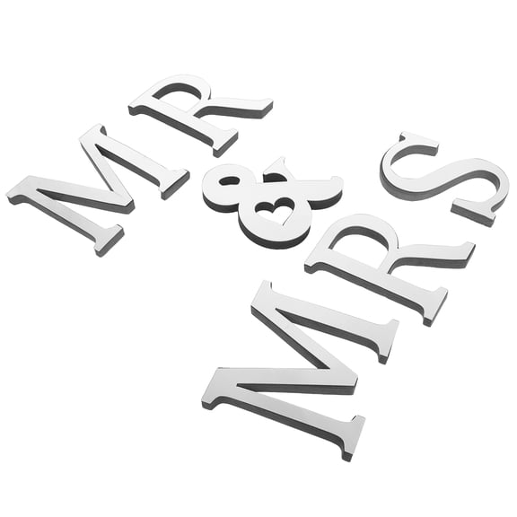 ETHZZLE Wedding Sign Sticker Set 3D Self-Adhesive EVA Decor for Couples Wedding Background Decoration