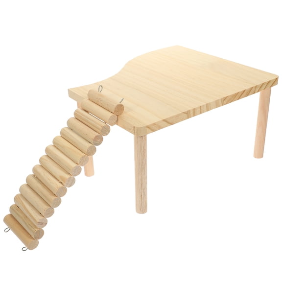 ETHZZLE 1 Set of Wood Hamster Platform for Wall for Pet Supplies Light Yellow Funny Hamster Platform